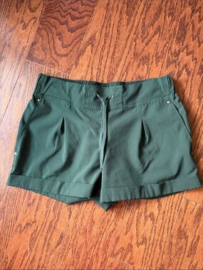 Women's Green Mondetta Outdoor Project hiking shorts